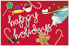 Wishing you joy this holiday season. Holiday Treats Postcard D2221P-B